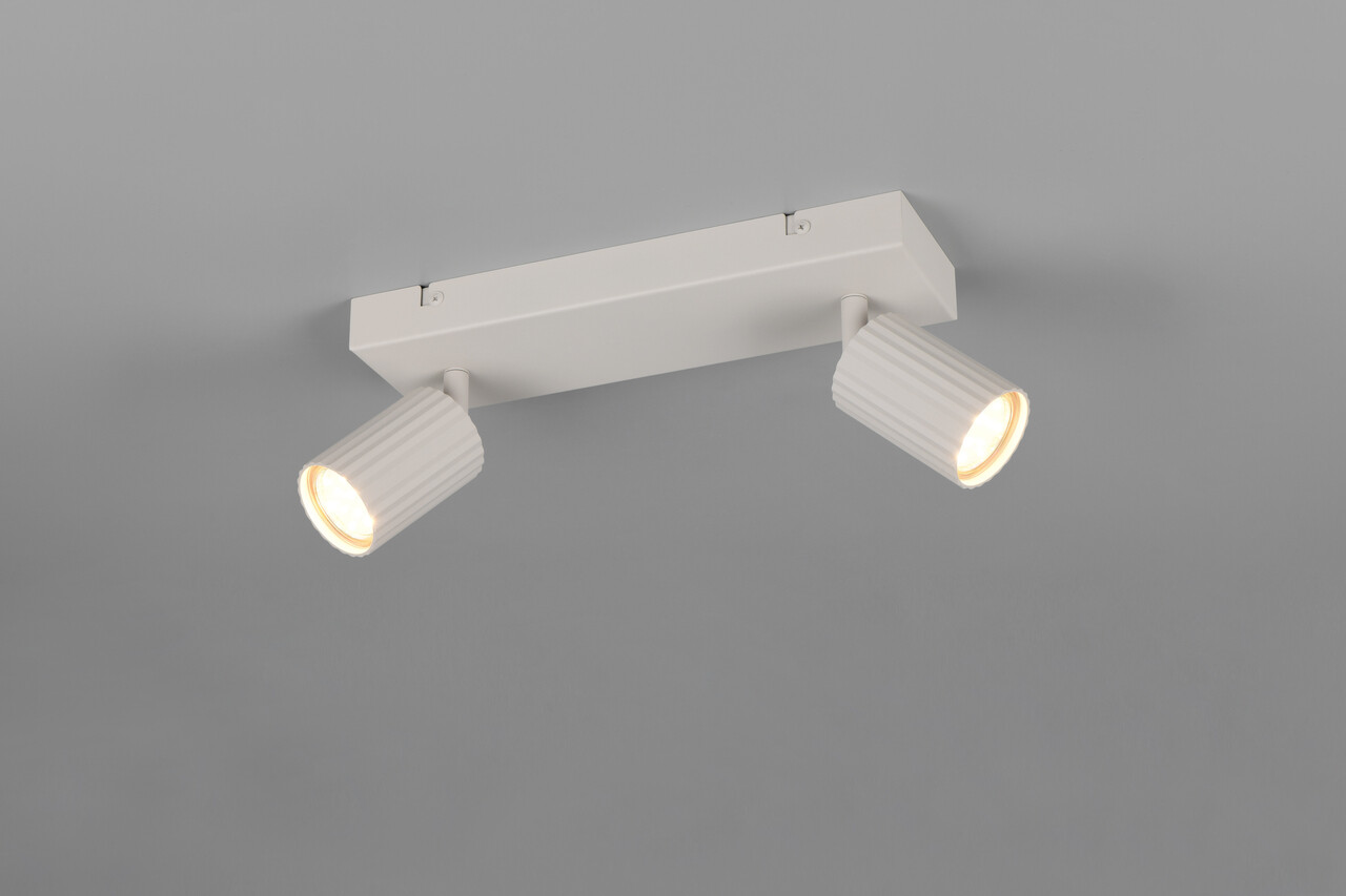 Plafoniera Soka, TRIO, 30x9x14.5 cm, 10W, 2x GU10, metal, gri - imagine 5